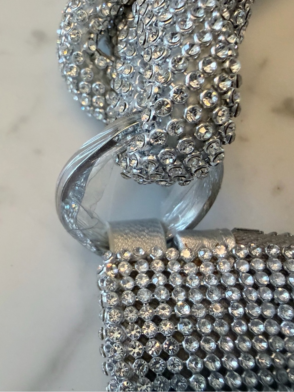 Cult Gaia Hera Nano silver crystal mesh clutch - Picture 6 of 12